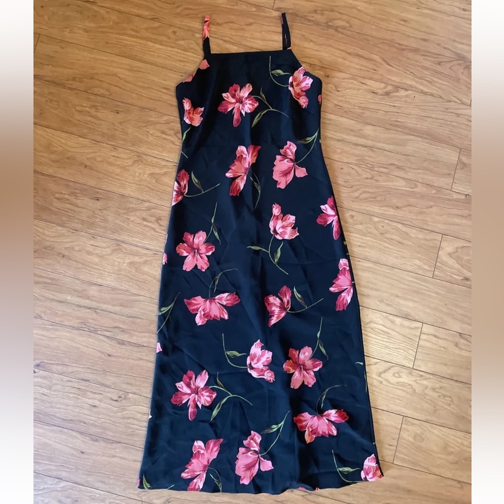 Vintage Expressions Slip Dress Floral MIDI size 10 fits M